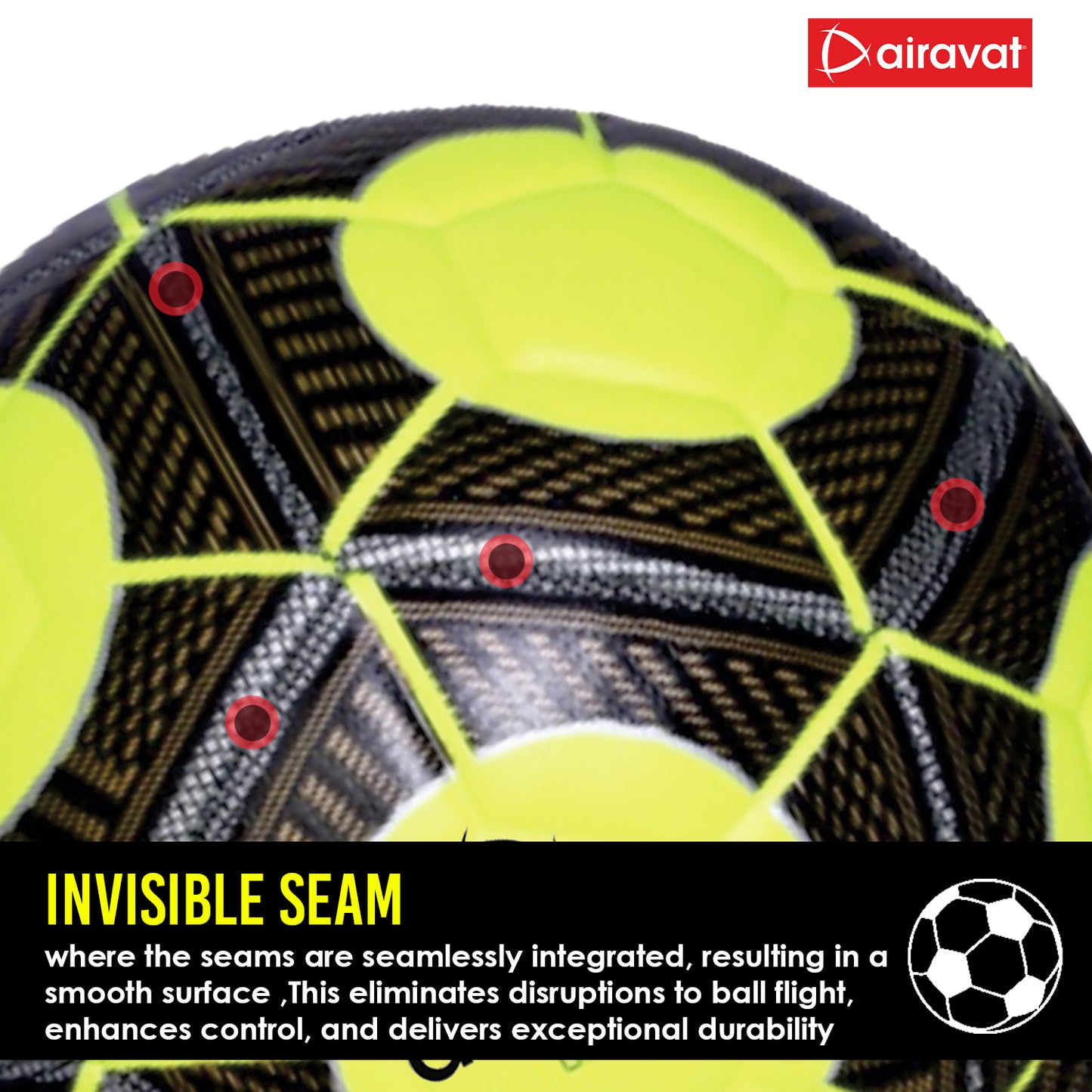 Demeter-football-Invisible-seam-Flurocent-Green