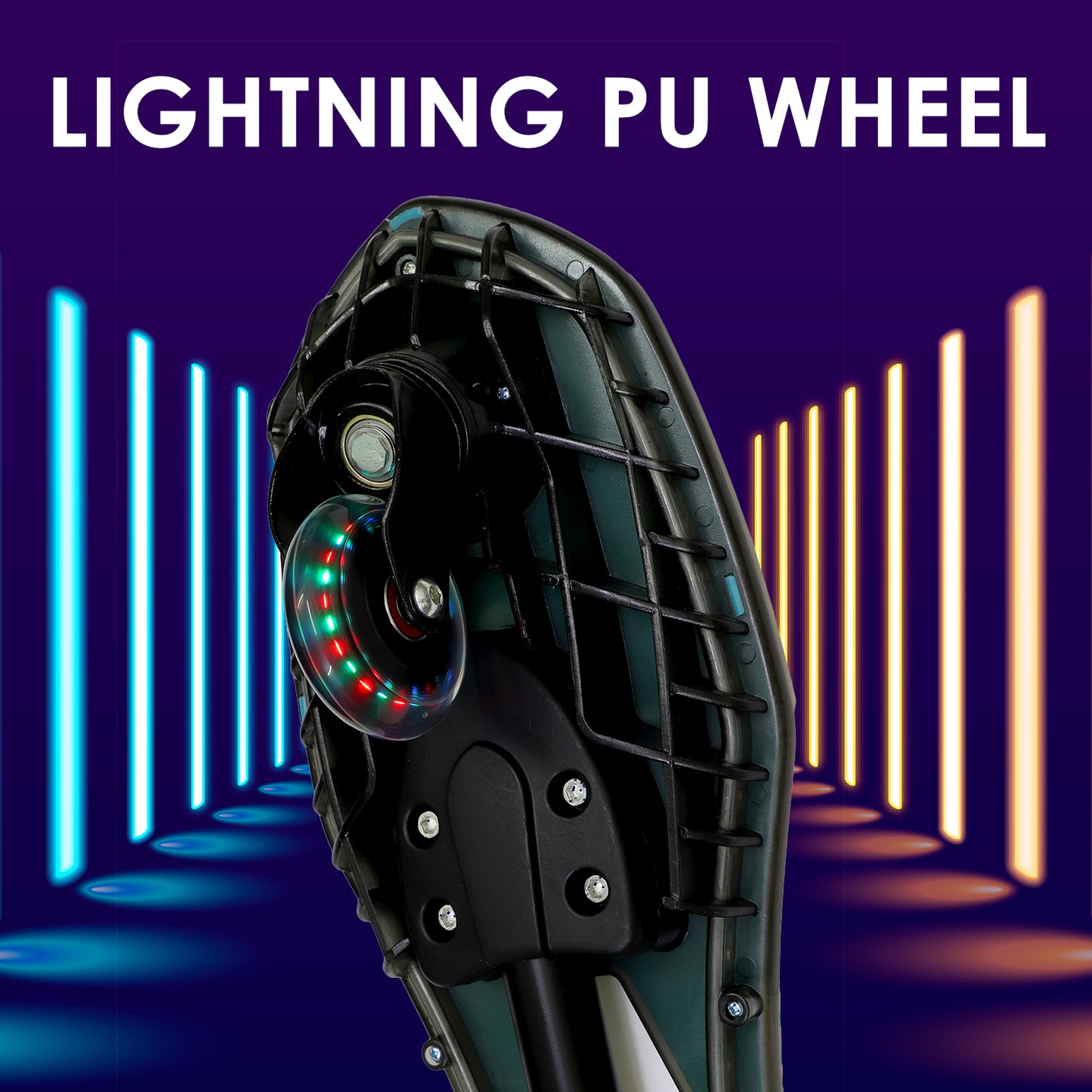 lightning pu wheel of zig zag waveboard orange