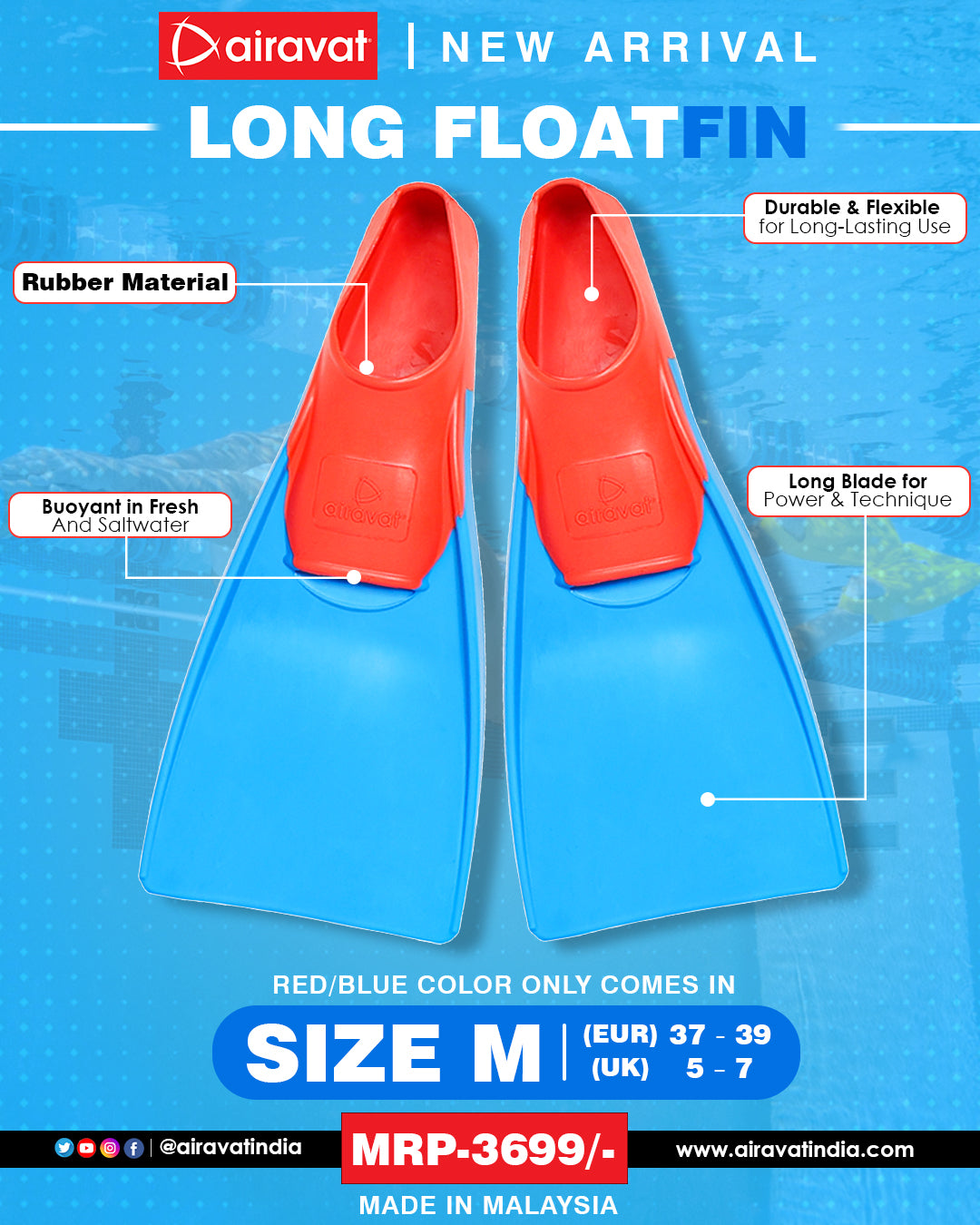 Airavat Long Floating Fins