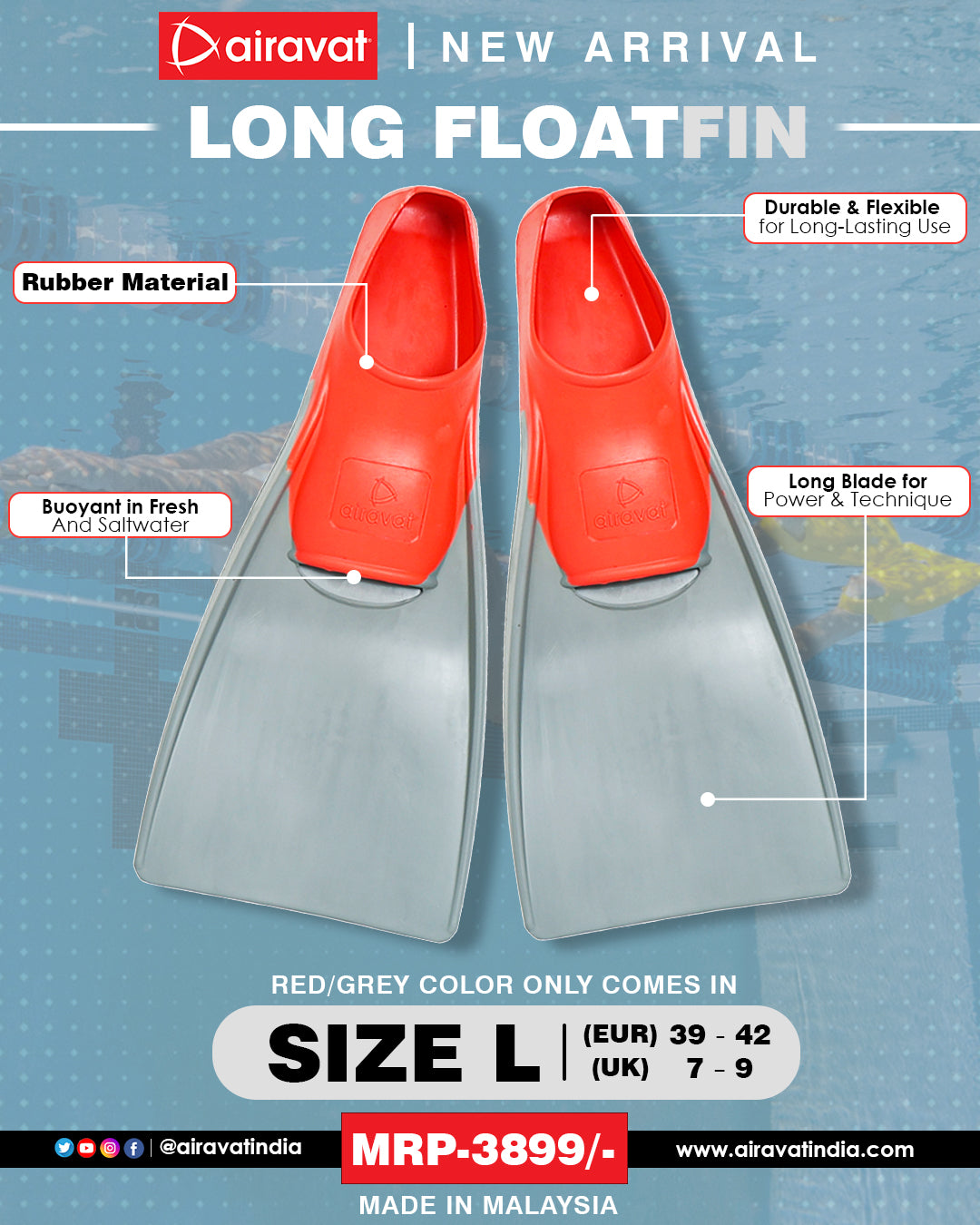 Airavat Long Floating Fins