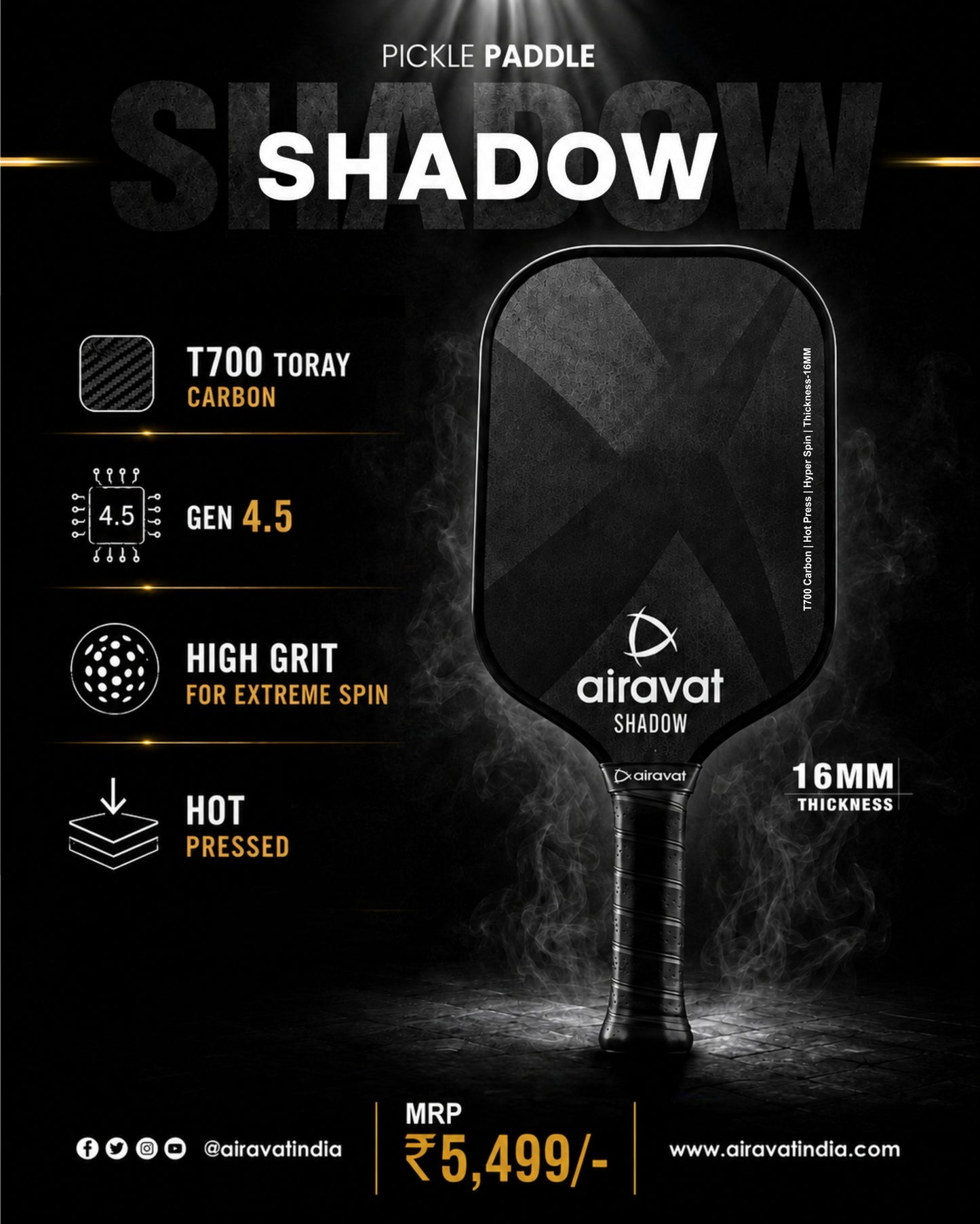 SHADOW PICKELBALL PADDLE 7422