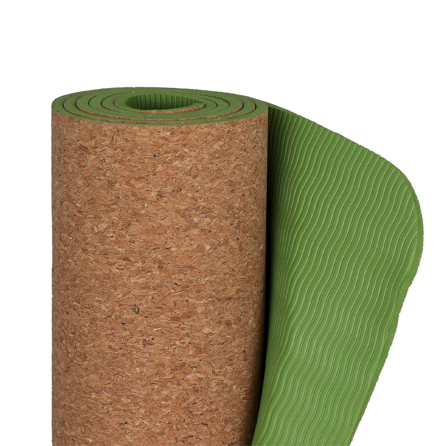 cork-yoga-mat-closup-green