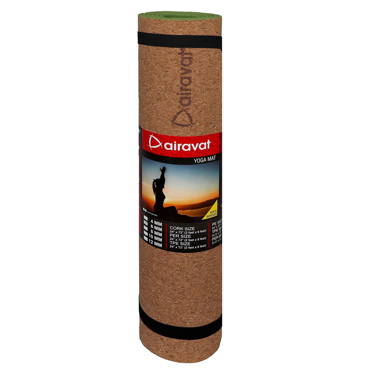 cork-yoga-mat-front-green