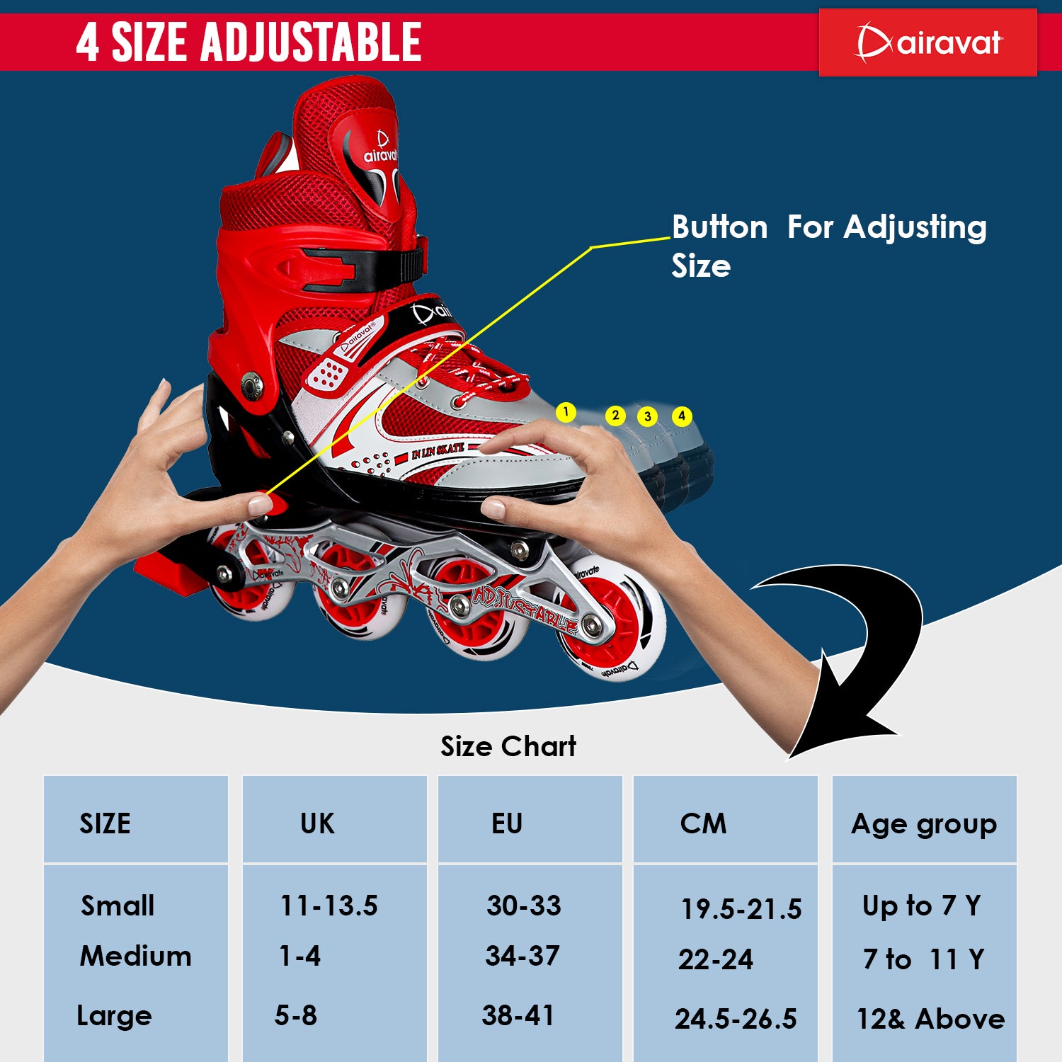 inline-skate-7704-roady-4size-adjustable-red