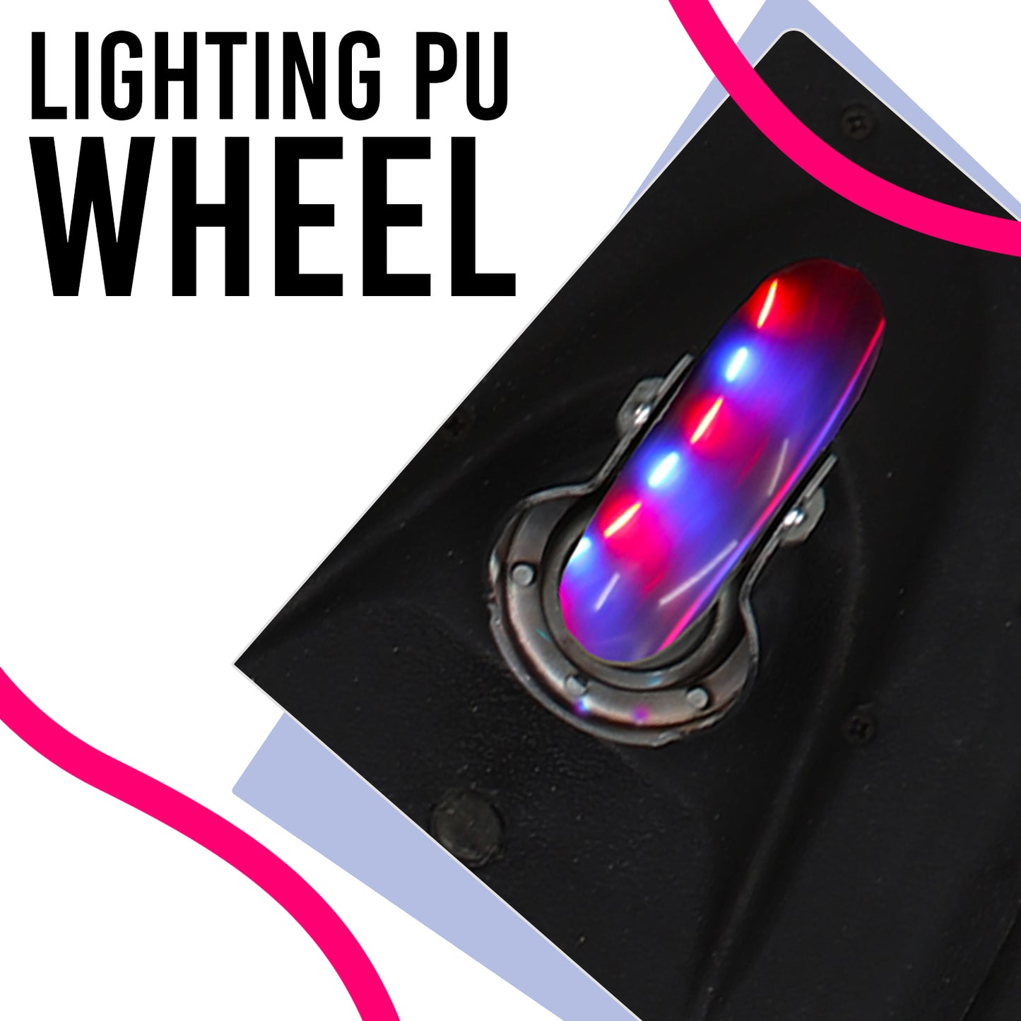 lighting pu wheel blue