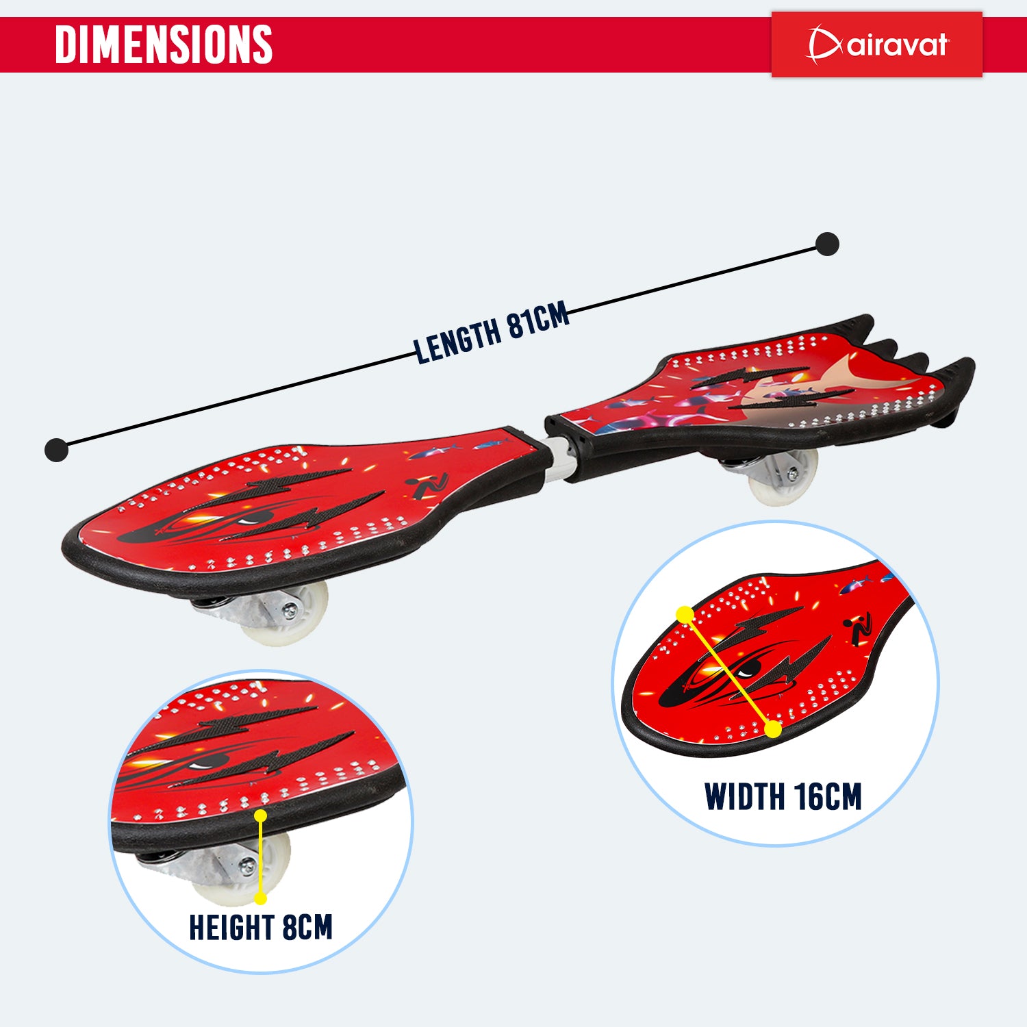 waveboard 7805 dimension red