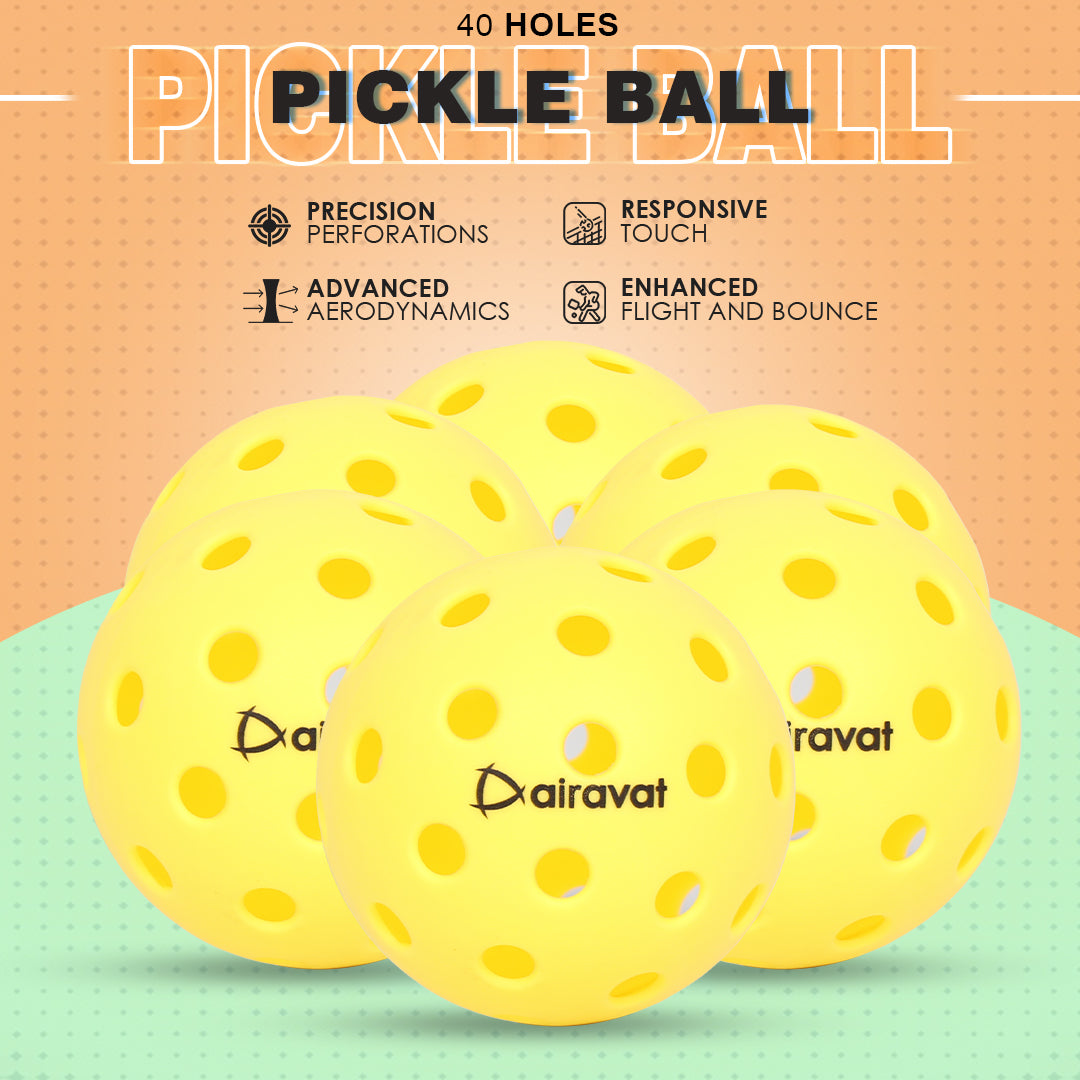 40 HOLE PICKLEBALL (6 PCS SET)