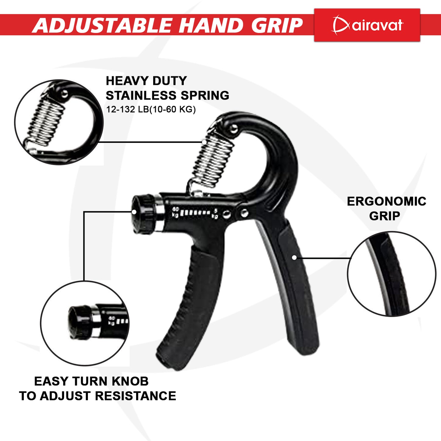 5 PCS HAND GRIP STRENGTHENER