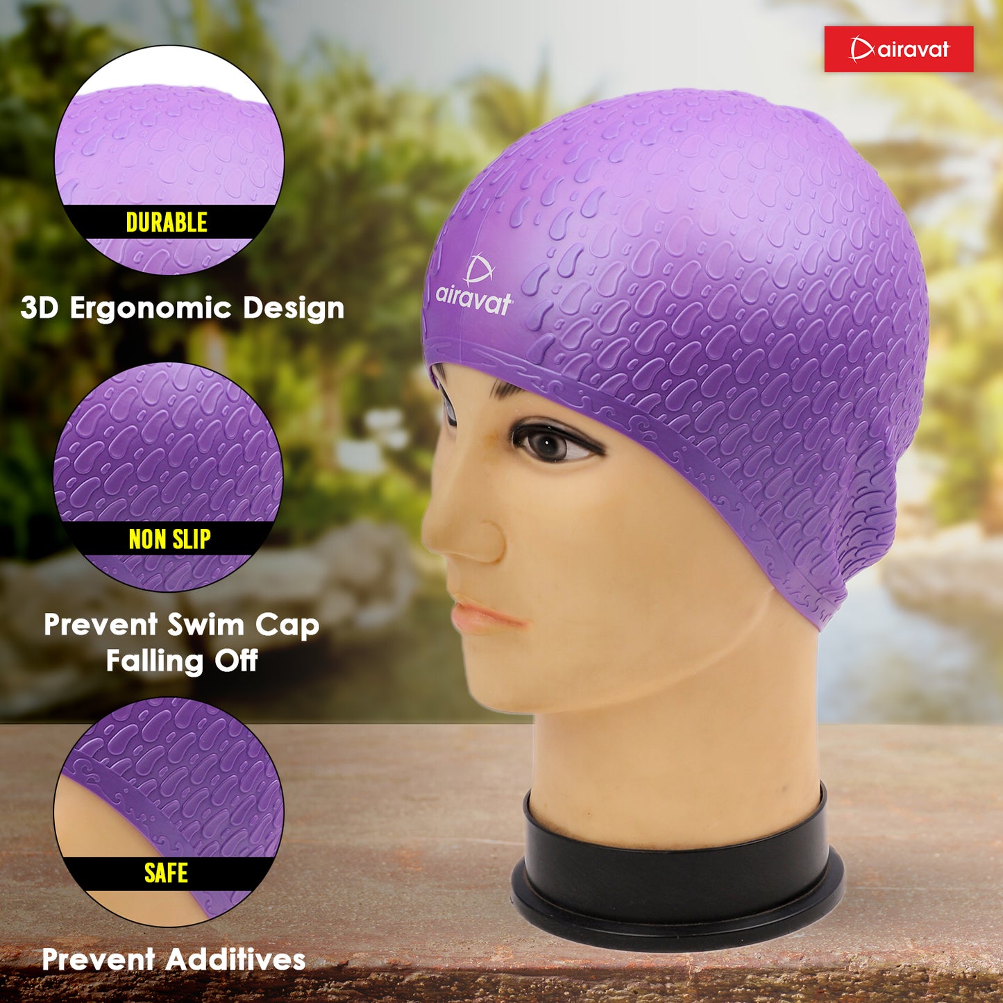 BUBBLE SWIM CAP