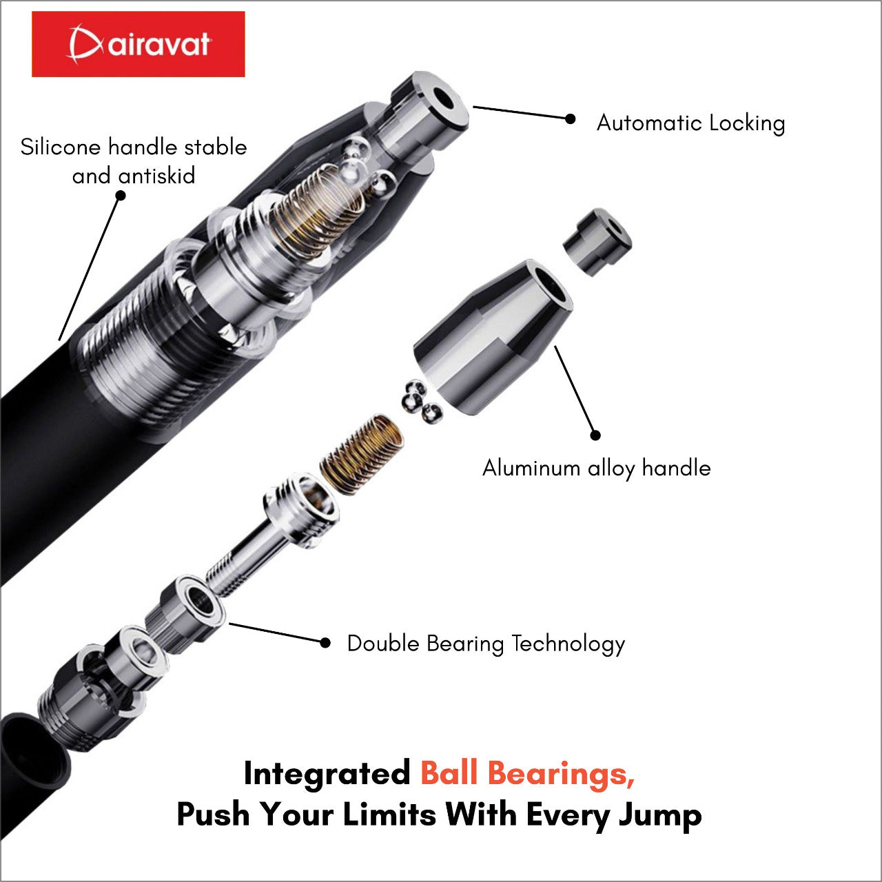 SELF LOCKING WEIGHT ADJUSTABLE SPEED ROPE 4007