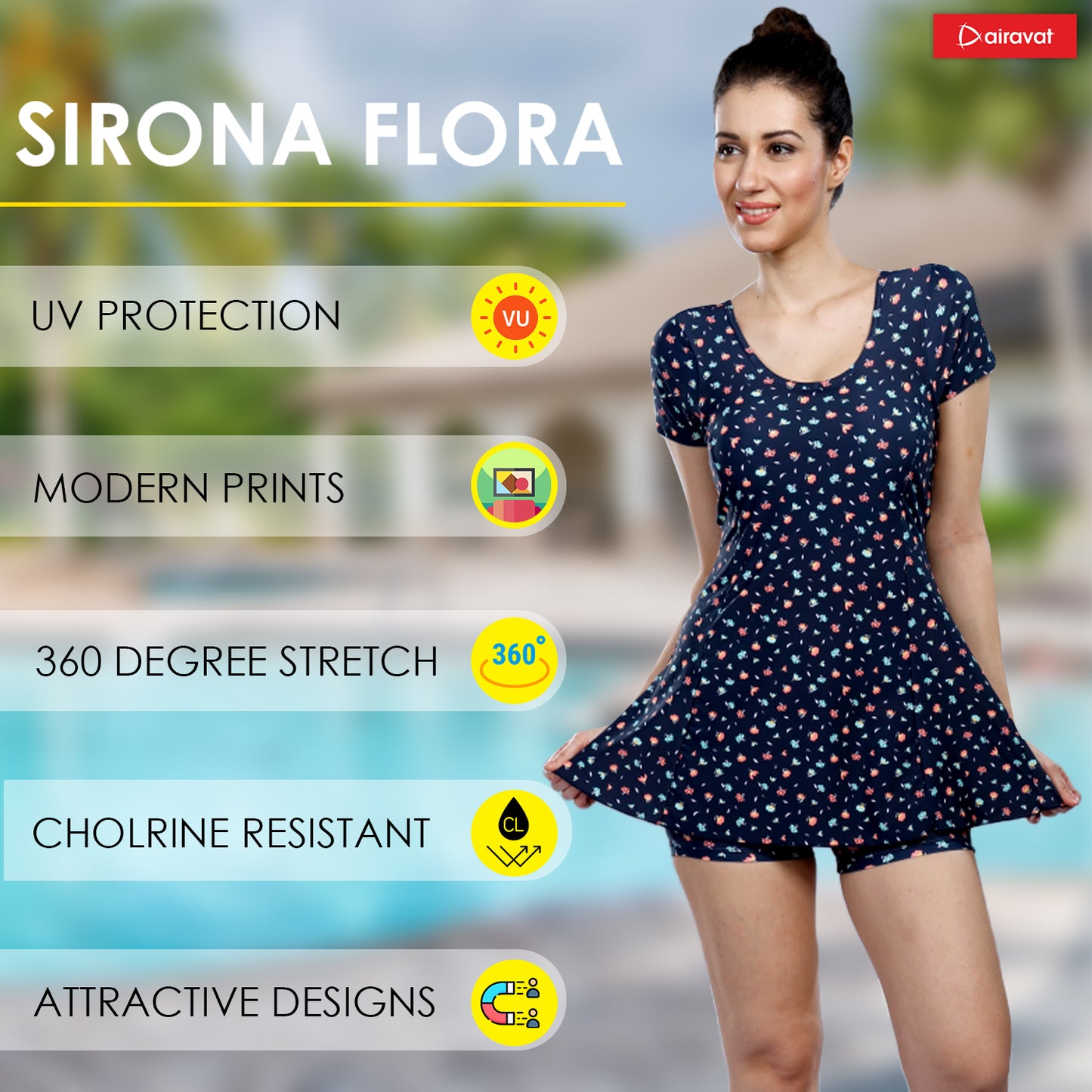 WOMEN’S SWIM WEAR SIRONA FLORA 5013