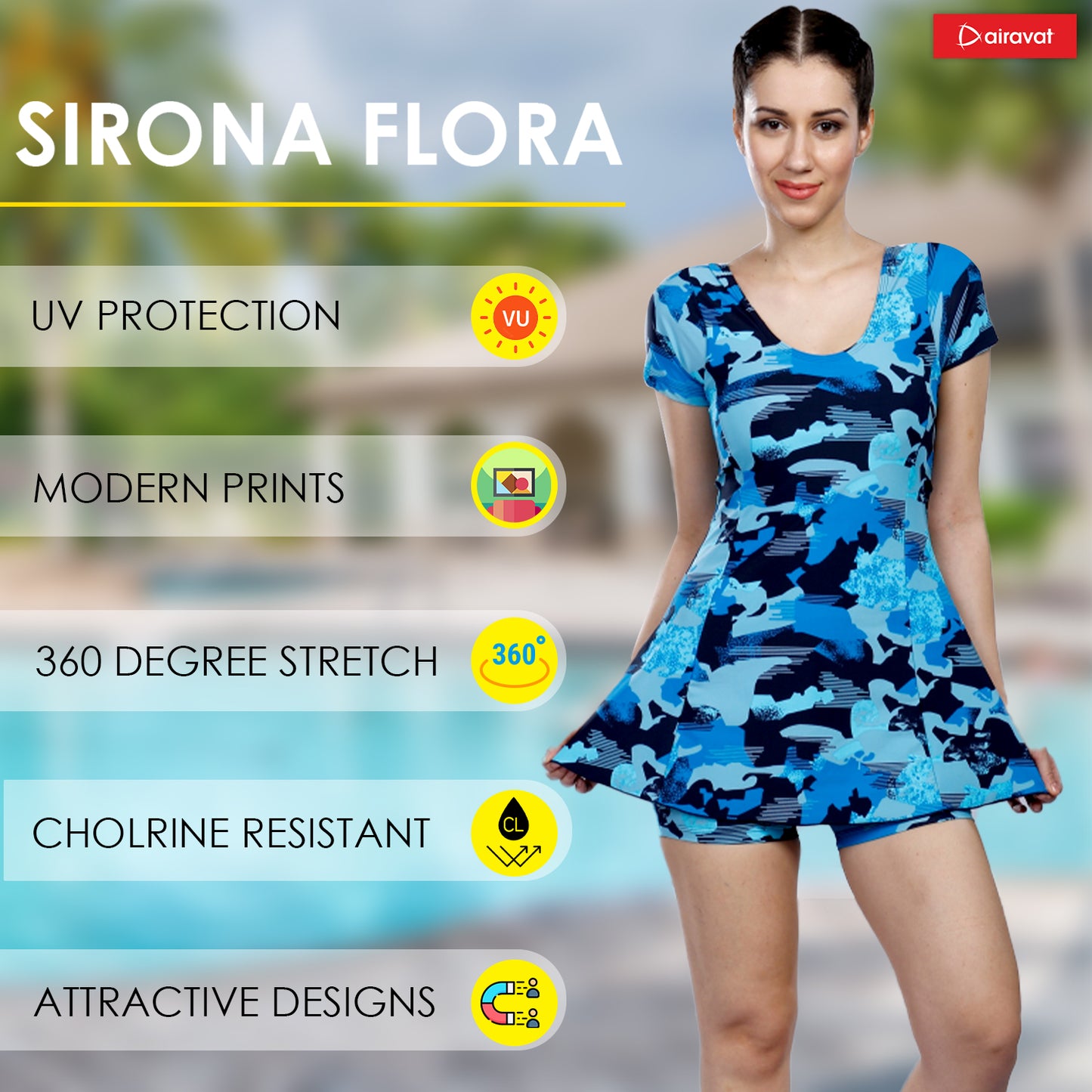 WOMEN’S SWIM WEAR SIRONA FLORA 5013