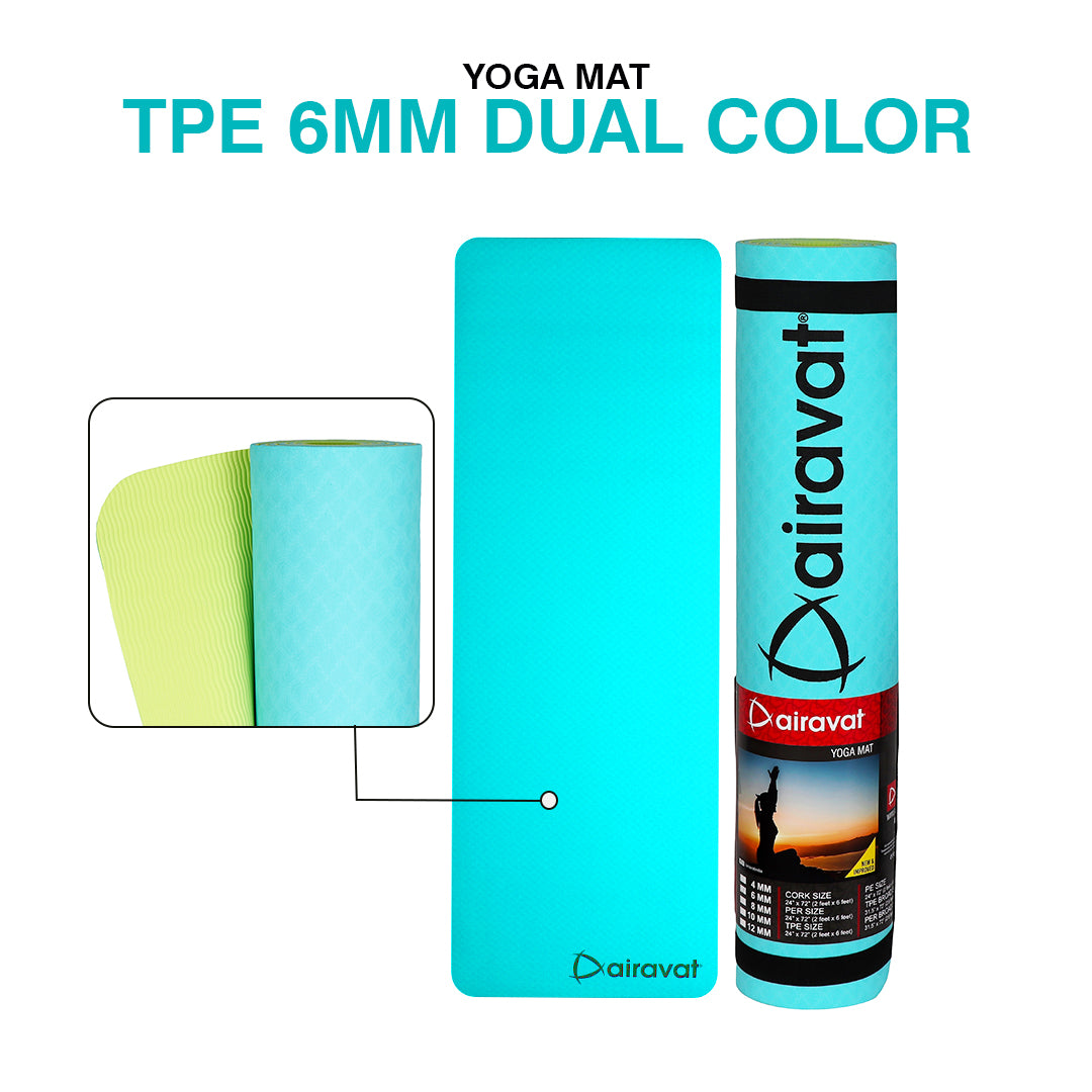 TPE 6MM YOGA MAT (2 TONE)