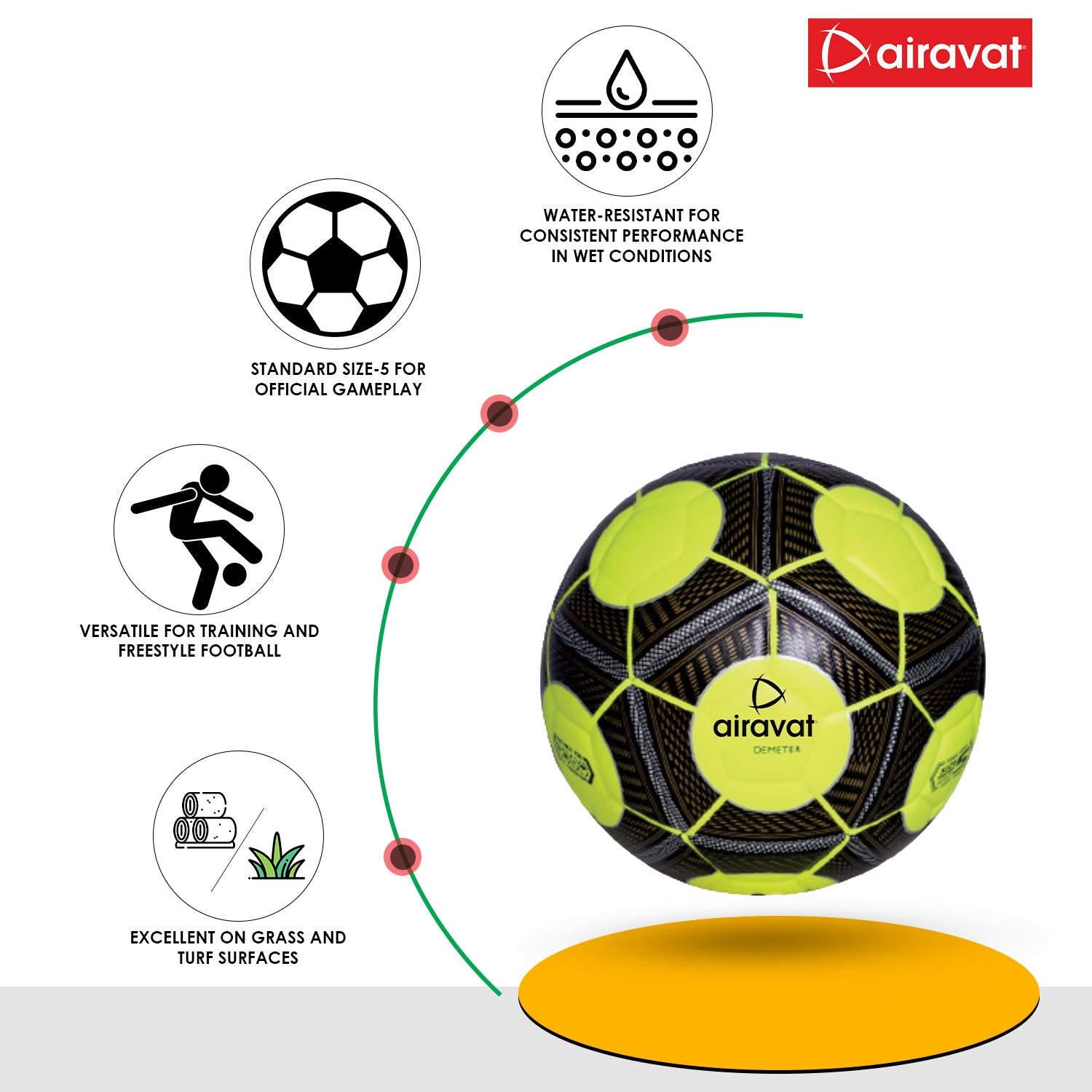 Airavat Football Ball Demeter 7207