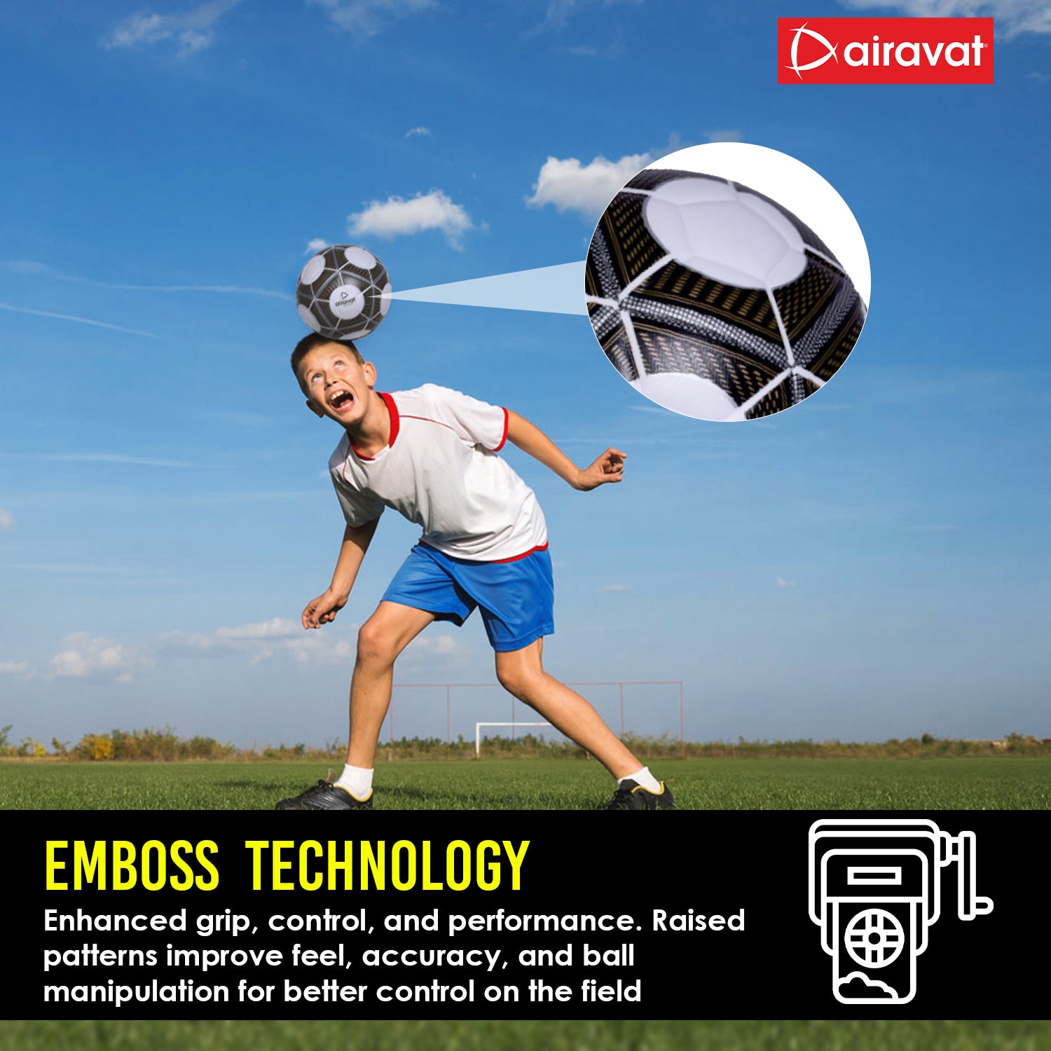 Demeter-football-Emboss-technology-white