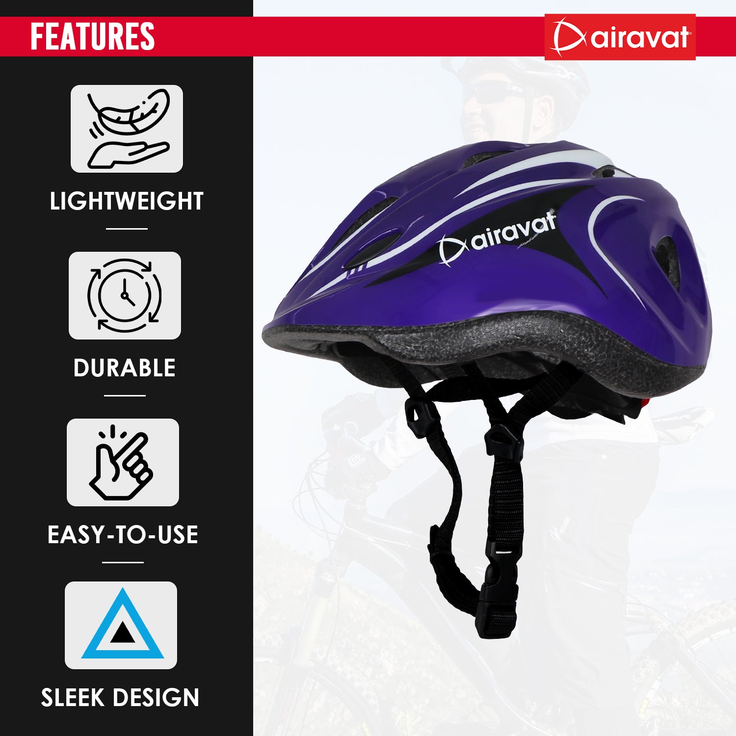 Sleek cycling online helmet