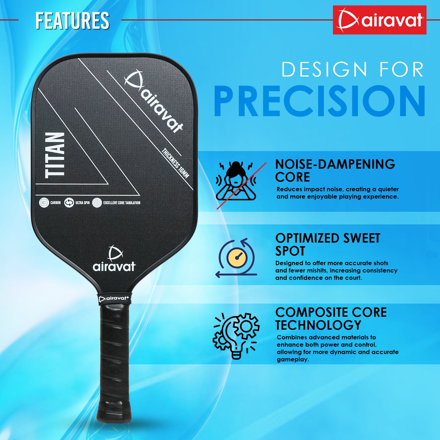 TITAN PICKLEBALL PADDLE 7405 – Airavat