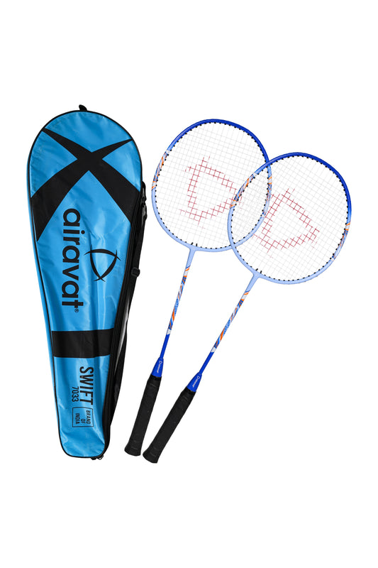 Airavat Swift 7033 Badminton Racket (Pair) – Lightweight Power, Precision & Durability