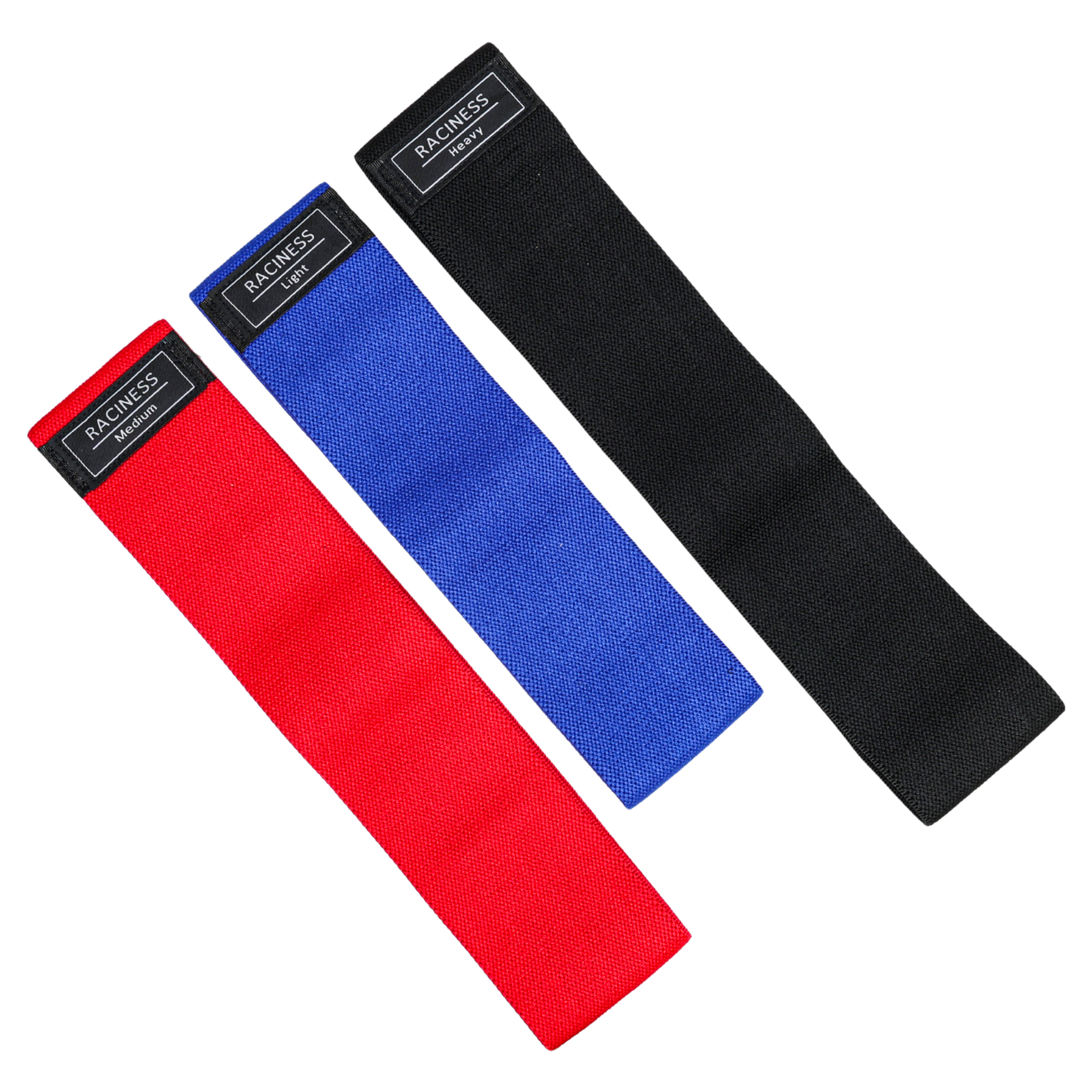 Hip Resistance Band - Pack of 3 Piece (Light, Medium, Heavy) with Pouc ...