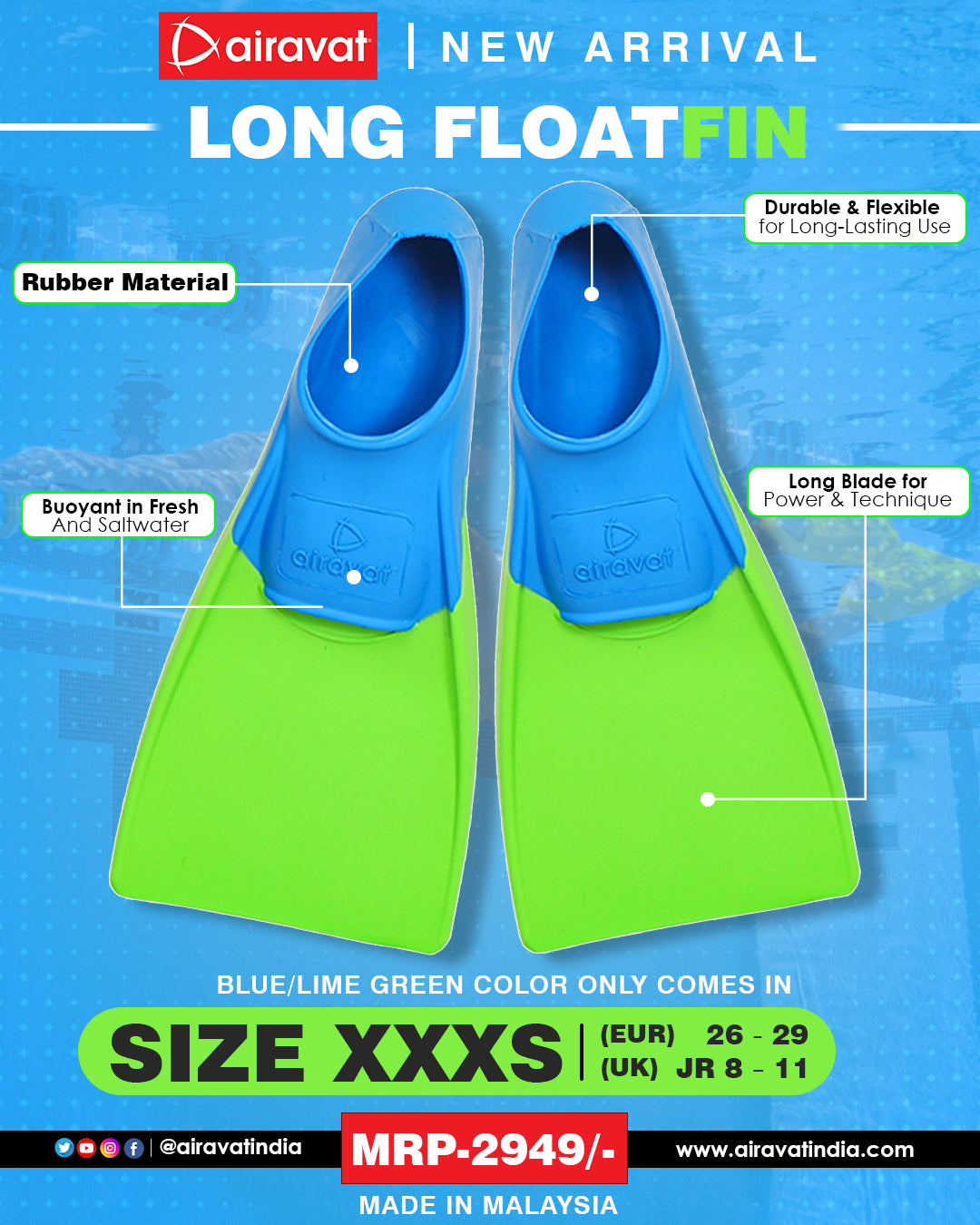 Airavat Long Floating Fins