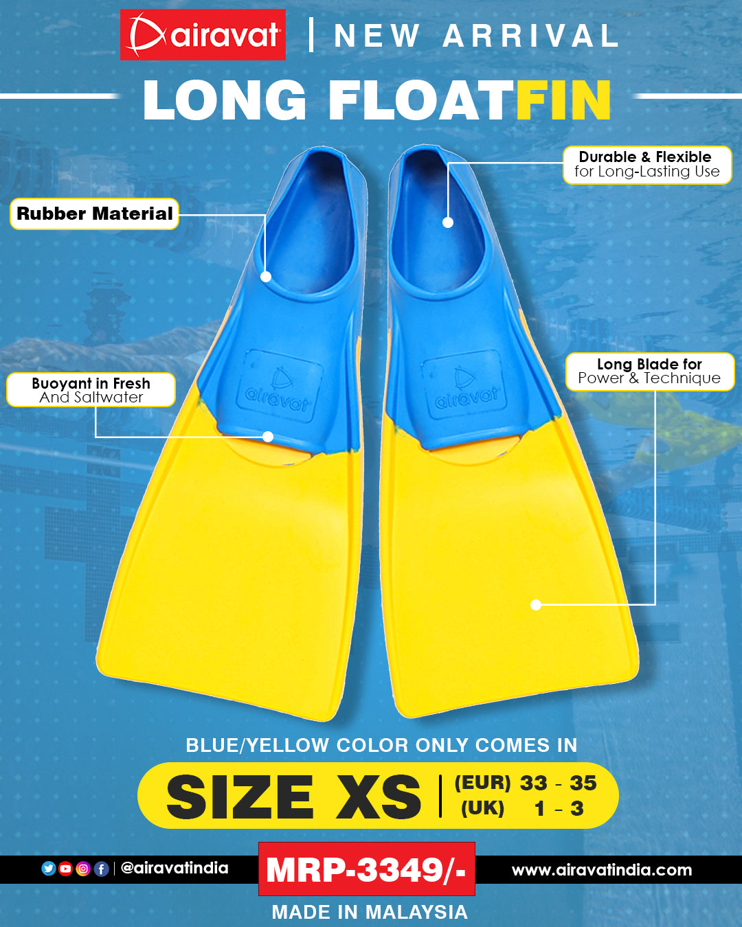 Airavat Long Floating Fins