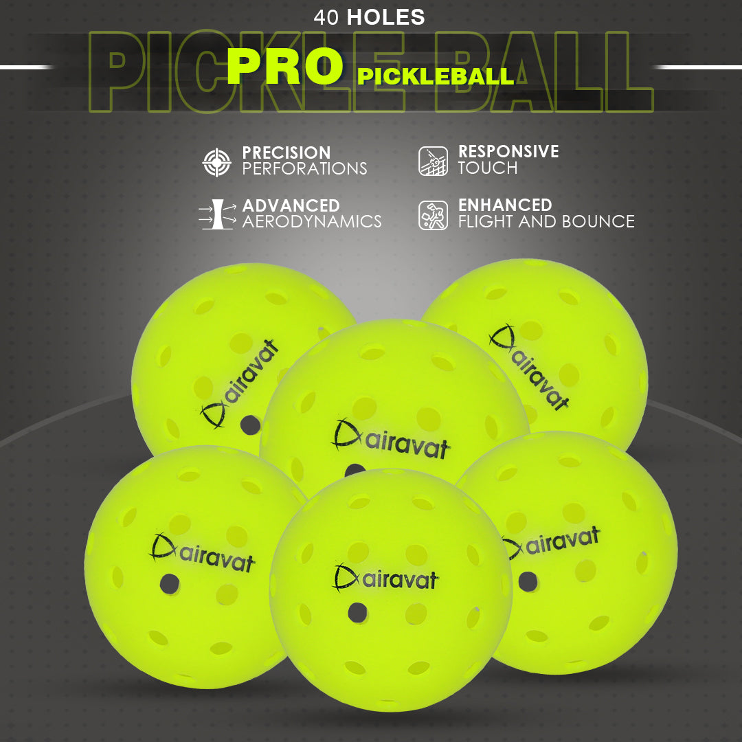 40 HOLE PICKLEBALL ( COMPETITION ) 6 PCS SET