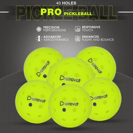 40 HOLE PICKLEBALL ( COMPETITION ) 6 PCS SET