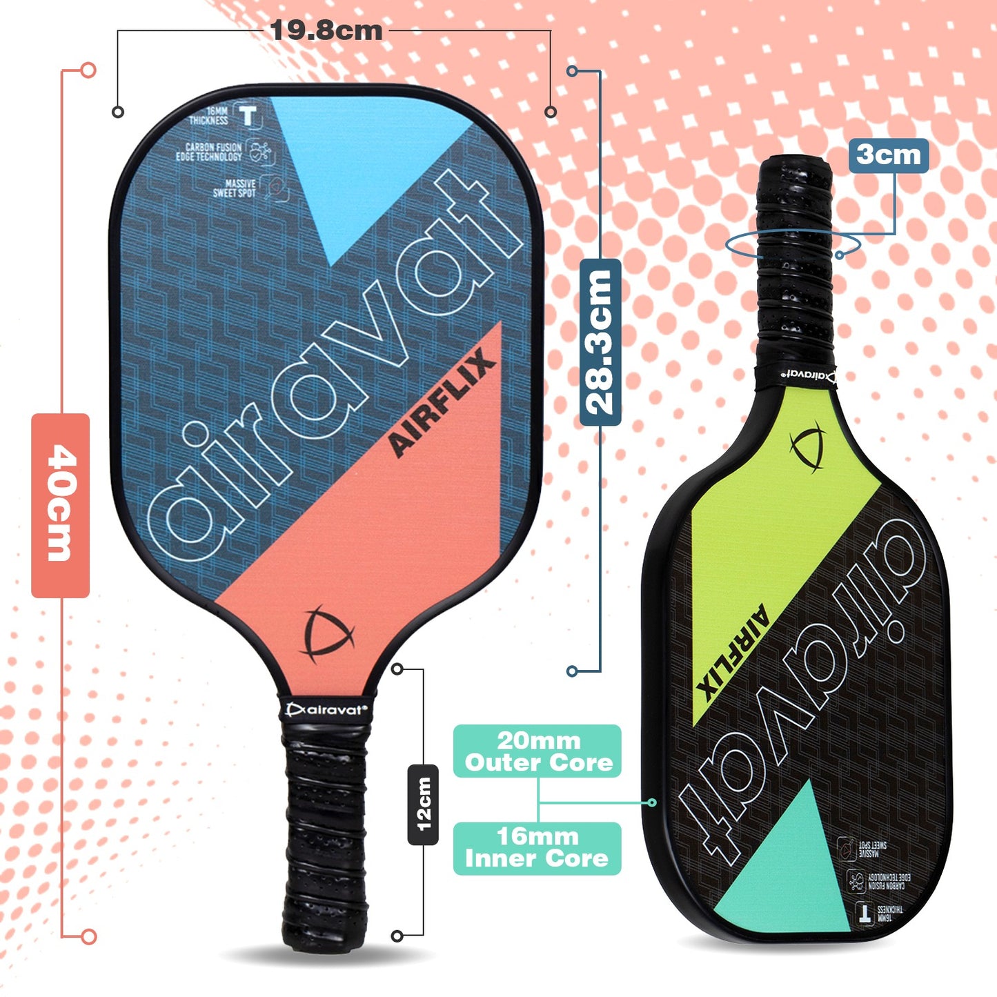 AIRFLIX PICKLEBALL PADDLE 102OL