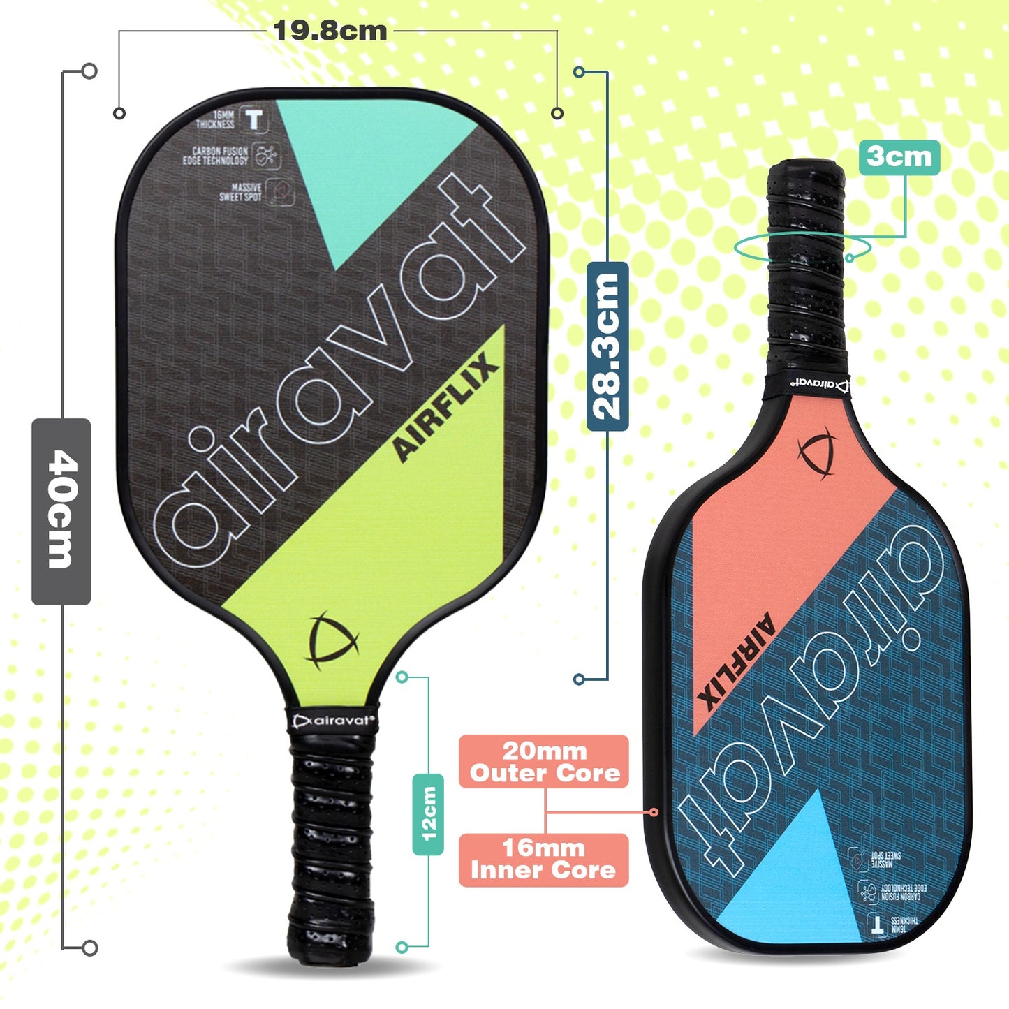 AIRFLIX PICKLEBALL PADDLE 102OL