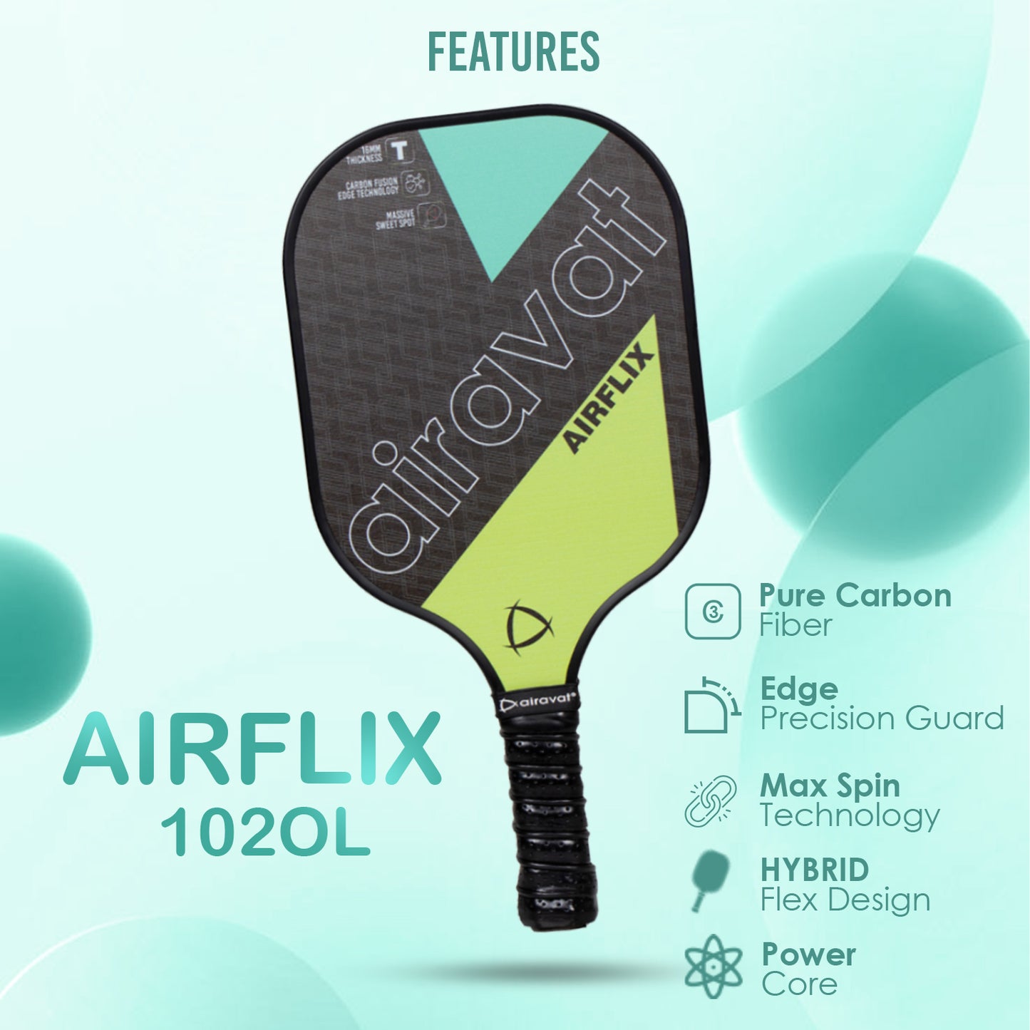 AIRFLIX PICKLEBALL PADDLE 102OL