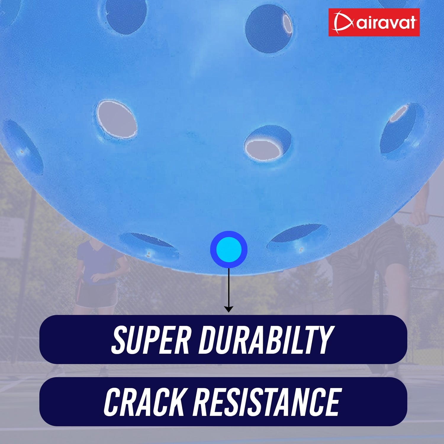 pickle ball durable crack blue