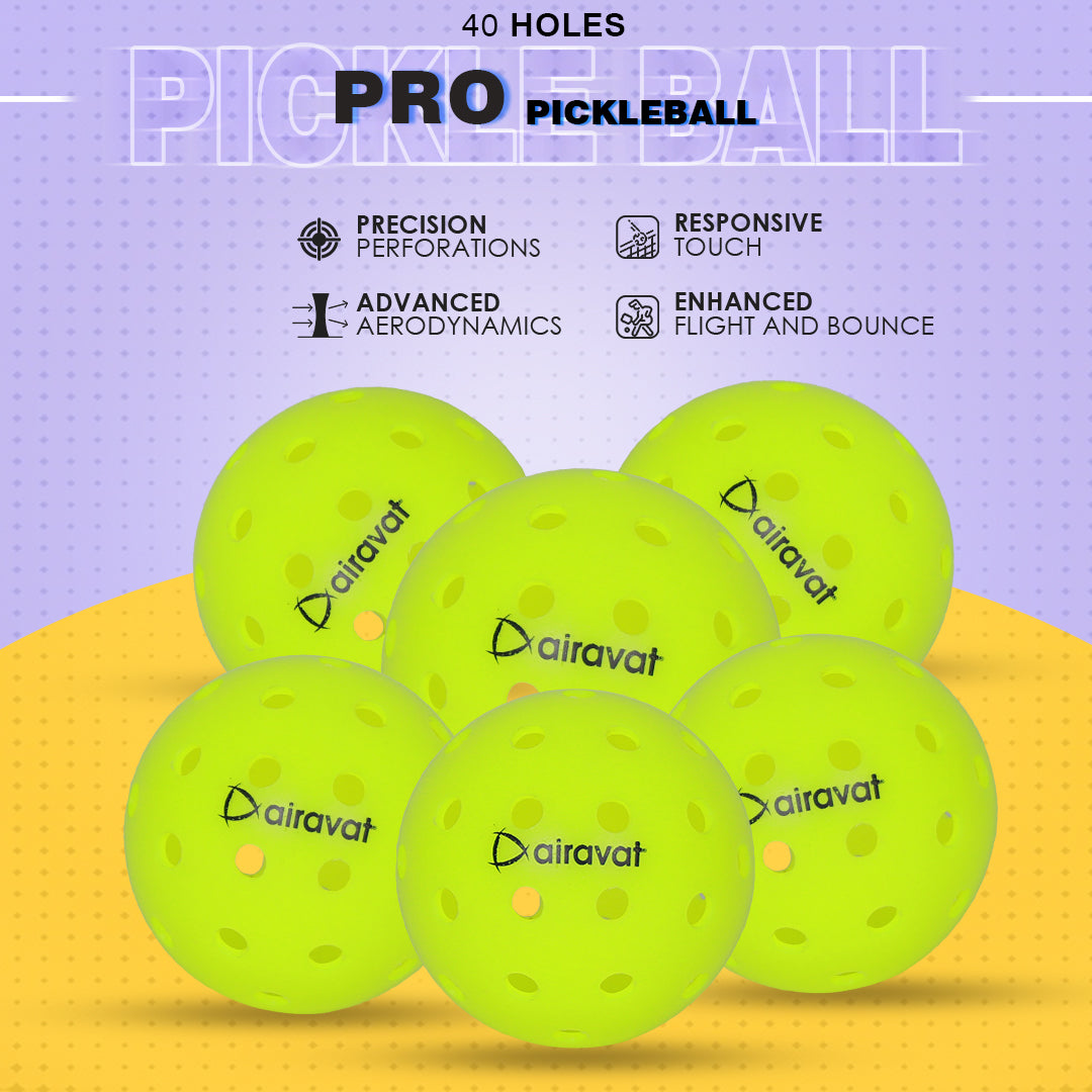 40 HOLE PICKLEBALL ( COMPETITION ) 6 PCS SET