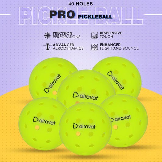 40 HOLE PICKLEBALL ( COMPETITION ) 6 PCS SET