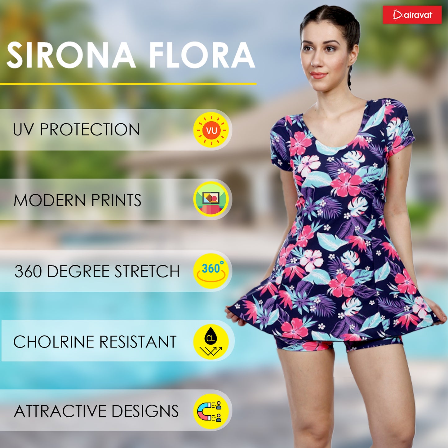 WOMEN’S SWIM WEAR SIRONA FLORA 5013